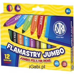 FLAMASTRY ASTRA JUMBO 12 KOLORÓW